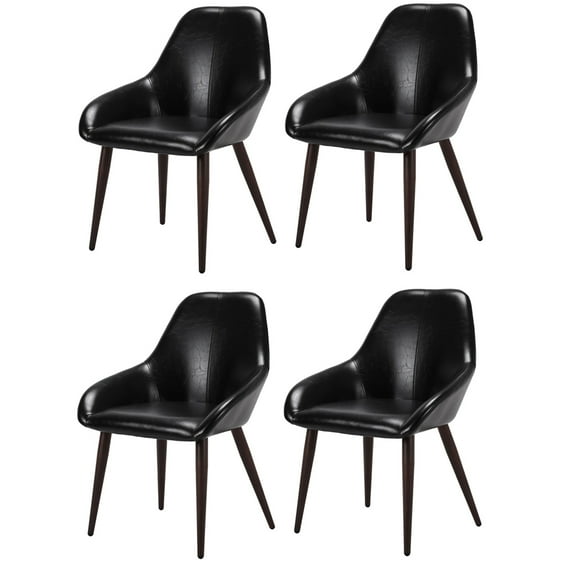 Clair Modern Dining Chair Black PU (Set of 4)