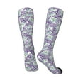 thumbnail image 4 of Balery Lavender Flowers Printed Novelty Socks Men's Women's Crew Socks Sports Socks Knee High Socks Cotton Socks Quirky and Cool Socks, 4 of 9
