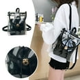 thumbnail image 4 of Vikakiooze Transparent Backpack/Handbag, Transparent Multipurpose Travel Bag, Transparent Vinyl Travel Bag, Ball Game Concert Transparent Backpack With An Opaque, 4 of 7