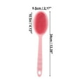 thumbnail image 4 of Unique Bargains 1 Pc Long Handle Bath Brush Back Scrubber for Bathroom 13.39" Length Pink, 4 of 6