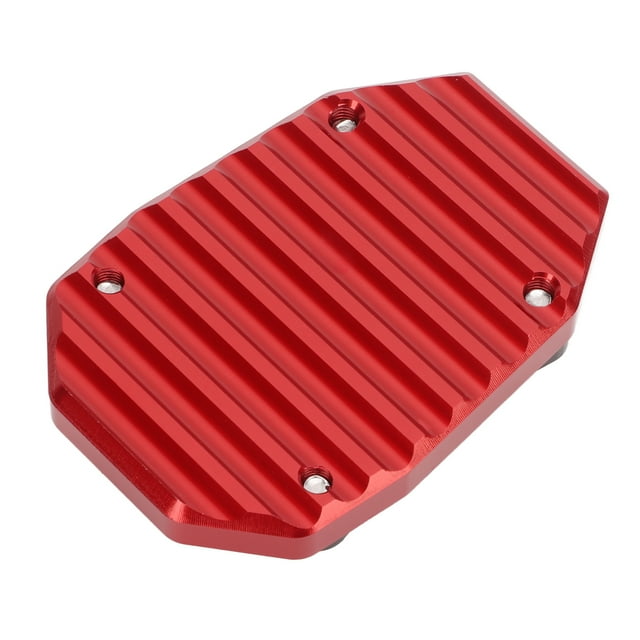 Kickstand Extender Plate, Side Stand Pad Extension Rustproof Anti Slip Simple Installation For Motorcycle Red
