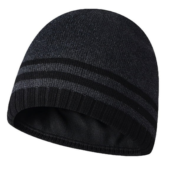 Winter Beanie Hat Warm Knit Cuffed Plain Toboggan Cap