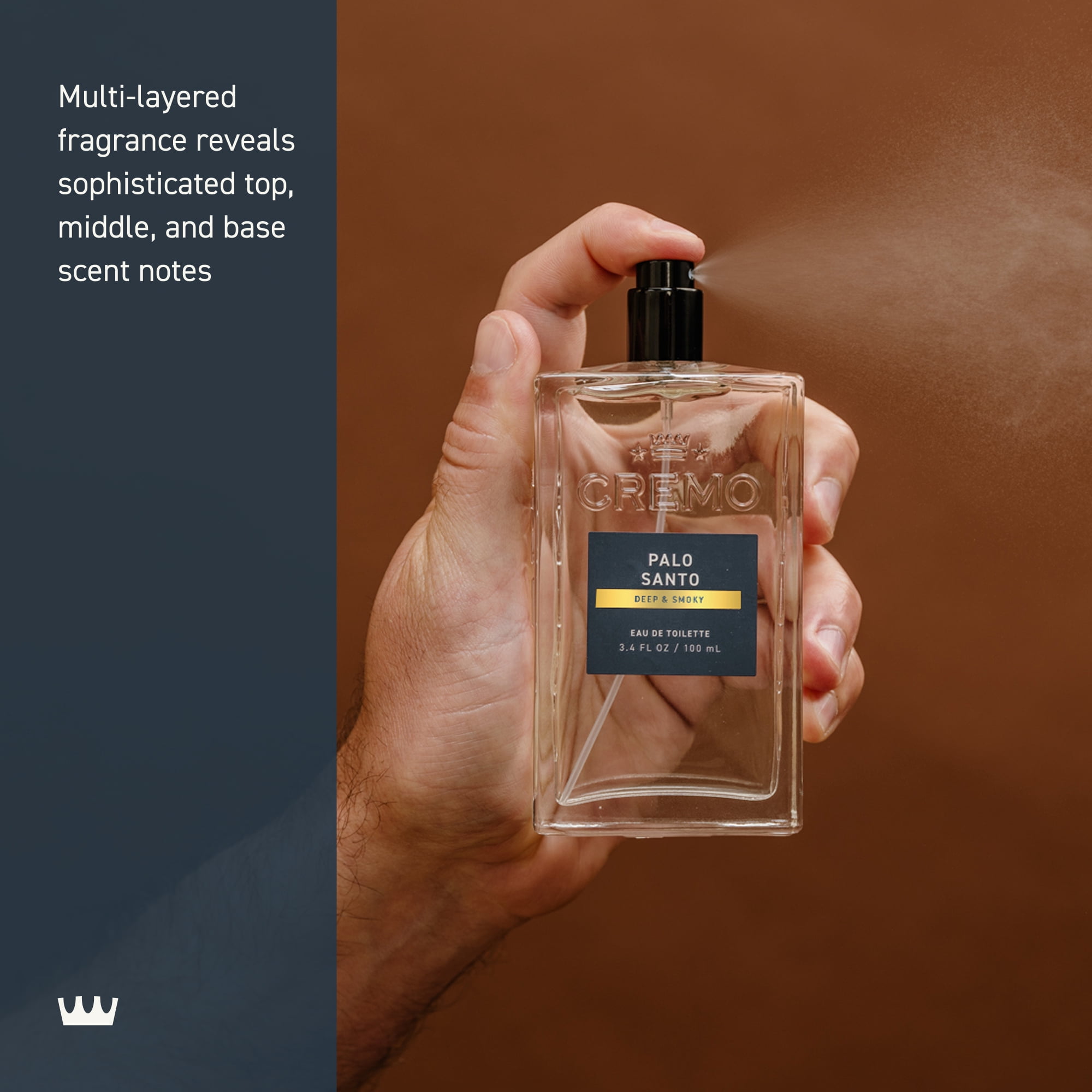 Cremo Reserve Collection Spray Cologne for Men, Palo Santo, 3.4 oz