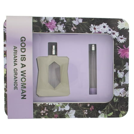 God Is A Woman by Ariana Grande 2 Piece Gift Set - 1.7 Oz Eau De Parfum Spray, 0.34 Oz Eau De Parfum Spray Gift Set for Women