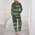 thumbnail image 5 of Disketp Pajamas Set Long Sleeve Sleepwear Womens Button Down Nightwear Pj Sets-Jungle Green Camo Usa Flag, 5 of 9