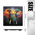 thumbnail image 2 of Bathroom Scale, Highly Accurate Digital Body Scale,Precisely Measures Weight up to 400 lbs-Elephant Portrait In The Style Of Colorful Graffiti On Black Background, 2 of 4