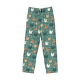 thumbnail image 6 of Uemuo Flowe Rooster Pattern Men's Wide Leg Palazzo Lounge Pants with Pockets Light Weight Loose Comfy Casual Pajama Pants-Small, 6 of 9