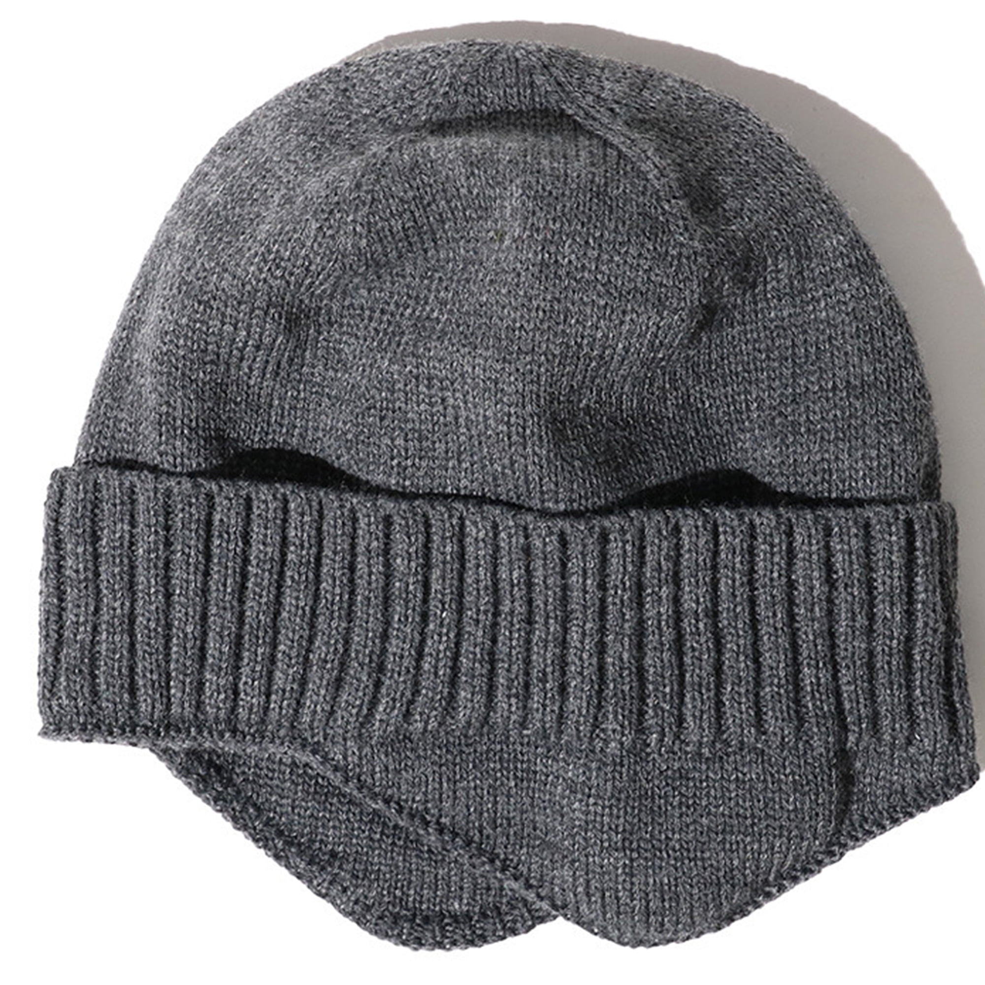 LAAS Men Winter Warm Wool Knitted Beanie Hat Slouchy Oversized Vintage Skull Cap Hats, Men's, Size: One size, Gray