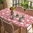 thumbnail image 3 of Tropical Plants Table Cloths for 3 Foot Rectangle Tables, Summer Farmhouse Vintage Camels Red Patio Waterproof Elastic Fitted Tablecloths, Washable Rectangular Table Cover for Camping, 3 of 8