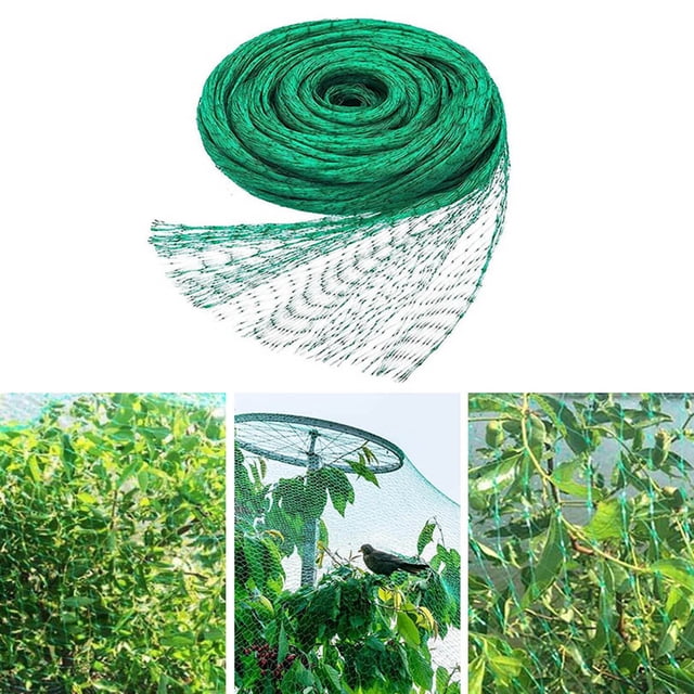 HaoXun 157 x 394 Inches Green Plastic Bird Netting - Small Mesh Garden Plant Protection Net for Fruits Vegetables Flowers Crops Bird Animal Net Reusable and Washable