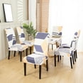 thumbnail image 3 of Dining Room Chair Slipcovers,Stretch Chair Covers Universal Removable Washable Anti-Dust Modern Spandex Printed Chair Protector for Hotel Kitchen Wedding Party Decor-2-C, 3 of 8