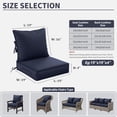 thumbnail image 2 of Kimunuk Outdoor Seat Cushion Set, 19" X 19" X 4" Water-Resistant & Fade-Resistant Patio Furniture Replacement Cushions with Handle and Straps for Sofa Chair, Navy Blue, 2 of 7