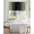 thumbnail image 4 of Ombre Abstract Valances for Windows Gradient Light Green and Black Valance Rod Pocket Light Filtering Short Window Treatments Curtains for Kitchen Bathroom Living Room Bedroom, 1 Panel, 54 x 18 Inch, 4 of 7
