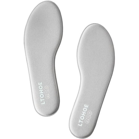

LTOHOE Memory Foam Insoles for Women Replacement Shoe Inserts for Running Shoes Hiking Shoes Sneaker Cushion Shoe Insoles Shock Absorbing for Foot Pain Relief Comfort Inner Soles 8mm Grey US 6.5