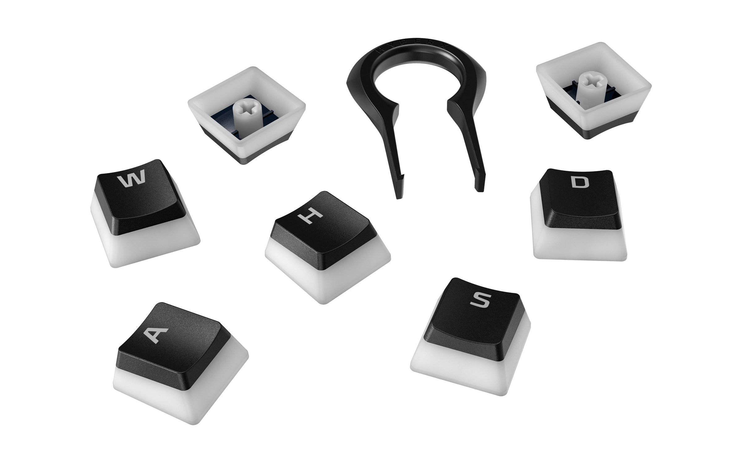 HyperX Pudding Keycaps - Key - PBT - English (US) Layout - 104 Key, Backlit, OEM Profile, 2 Year Warranty - Black - Walmart.com