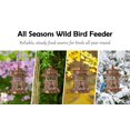 thumbnail image 4 of Westcharm Squirrel Proof Solar Birdfeeder for Wild Song Birds | Arched Lattice Solar LED Hanging Bird Feeder for Outside Garden, Antique Copper, 4 of 10