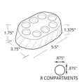 thumbnail image 2 of Lipstick Organizer 8 Compartments- Round Slot .875" Diameter, 2-Pack, 2 of 3