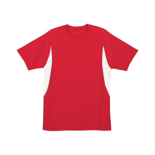 Camiseta con bloques de color para jóvenes Cooling Performance ESCARLATA/ BLANCO L A4 NB3181