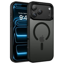 BENTOBEN Case for iPhone 17 Pro Compatible with Mag-Safe 6.3" Metal Frame Slim Tpu Matte Shockproof Protective Cover Black