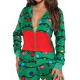 thumbnail image 2 of Christmas Adult Onesie Pajamas for Women One Piece Fleece Fuzzy Warm Sherpa Hooded Jumpsuit Sleepwear Homewear, 2 of 8