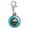 thumbnail image 1 of Aquaman Movie Cute Chibi Character Antiqued Bracelet Pendant Zipper Pull Charm with Lobster Clasp, 1 of 5