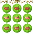 thumbnail image 5 of chaungfeng Long Furry Christmas Ball Ornament, Green Imitation Fur Pendant with Christmas Decor, for Tree Decor, Party Dispaly, 2.3x5.9 Inches, 5 of 9
