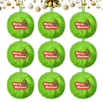 Christmas Ornaments Christmas Tree Pendant Ornaments Imitation Balls Furry With Ribbon Party Decorations