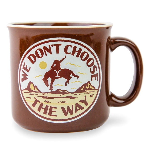 Taza Camper Silver Buffalo Yellowstone We Don't Choose The Way