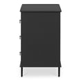 thumbnail image 3 of Moe's Home Collection Reagan 3 Drawer Nightstand Black Wood Nightstands, 3 of 6