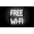 thumbnail image 1 of SpellBrite FREE WI-FI LED Sign for Business. 15.4" x 15.0" White FREE WI-FI Sign Has Neon Sign Look With Energy Efficient LED Light Source. Visible from 500+ Feet, 8 Animation Settings., 1 of 4