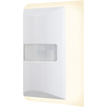 GE Motion-Boost LED Night Light, White, Plug-in, Motion Activated, Lights up to 25 Lumens, 38769