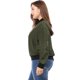 thumbnail image 2 of ChaqueBomber LigeBolsillo CremalleRibete En Contraste TalGrande PaMujer Verde XXL, 2 of 7