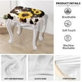 thumbnail image 5 of ZUXONGSY Sunflower Cow Pattern Stool Covers Rectangle 2 Pcs Counter Stool Covers with Elastic Bands Stretch to Fit Stool Covers Vanity Stool Cover for Wooden Metal Bench Home Decor, 5 of 7