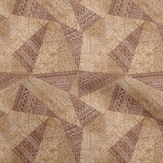oneOone Rayon Brown Fabric Abstracts Fabric For Sewing Printed Craft Fabric By The Yard 56 Inch Wide