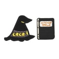 thumbnail image 1 of ID 0903AB Set of 2 Witch Hat Spell Book Patches Embroidered Iron On Applique, 1 of 1