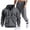 Dark Gray, variant on Mens Outfits 2 Piece Half Zip Pullover Hoodie And Cargo Pants Set White Fleece Tracksuit With Utility Pockets