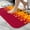 White-1008, variant on Ultra Soft Absorbent Bath Mat 20x31.5 Inch Fluid Smoke Aurora Art Style, Flame Fire Print