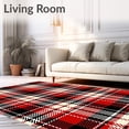 thumbnail image 2 of ODIKA 4'x6' Machine Washable Non-Slip Area Rug, Festive Lumberjack Tartan Heritage Country Cabin Design High Traffic Rug, Red, 615263, 2 of 5