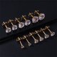 thumbnail image 3 of Pendientes con hebilla de mariposa y circonita redonda de 4 garras y aguja de soldadura de acero inoxidable 3A, elegantes, con clip para el hueso de la oreja para mujer, 3 of 6