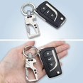 thumbnail image 4 of 2 llaveros para hombre, llavero de coche con mosquetón, llavero resistente para negocios con abridor de botellas para hombre y mujer (plata), 4 of 5
