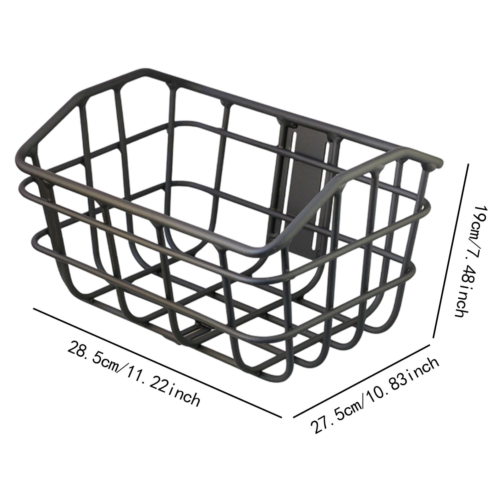 Baoblaze Bike Basket Cargo Basket Front Easily Install Sturdy Construction Large Capacity Accessories Black for People Women Men Bikes