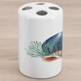 thumbnail image 1 of Pearls Ceramic Toothbrush Holder, Underwater World Shelled Mollusk Corals Pearls Crystalline Form Sea Nautical Theme, Versatile Countertop for Bathroom, 4.5" X 2.7", Multicolor, by Ambesonne, 1 of 4