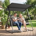 thumbnail image 2 of Outsunny 2-Person Outdoor Patio Porch Swing with Adjustable Canopy, 2 of 10