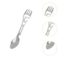 thumbnail image 6 of Kuntesetty 10 Pieces Multi Function Camping Spork Stainless Steel Spoon for Backpacking Silver, 6 of 9