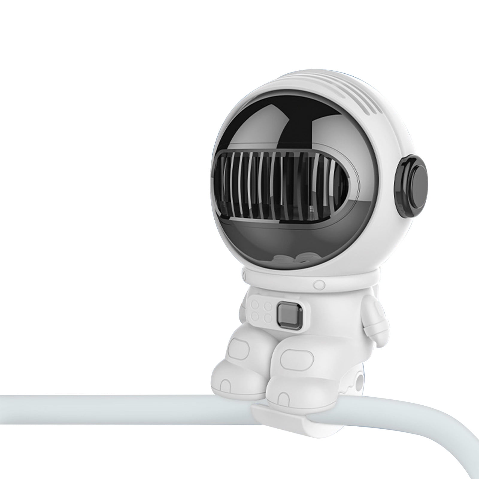 Ruhiku GW Portable Fan for Baby Stroller, Battery Operated Fan USB Charging, Car Seat Fan with 3 Speeds, Air Turbo Tech, Low Noise Mini Clip on Fan Baby Fan for Stroller and Car Seat, White
