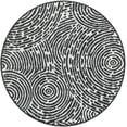 thumbnail image 2 of Unique Loom Outdoor Modern Collection Area Rug - Maze (4' 1" Round Black and White), 2 of 6