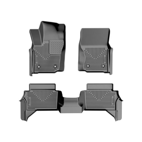 Husky Liners 99281 Weatherbeater Floor Mats Fit 2024-2025 Toyota Tacoma Double Cab Hybrid - Front/2nd Seat - Black