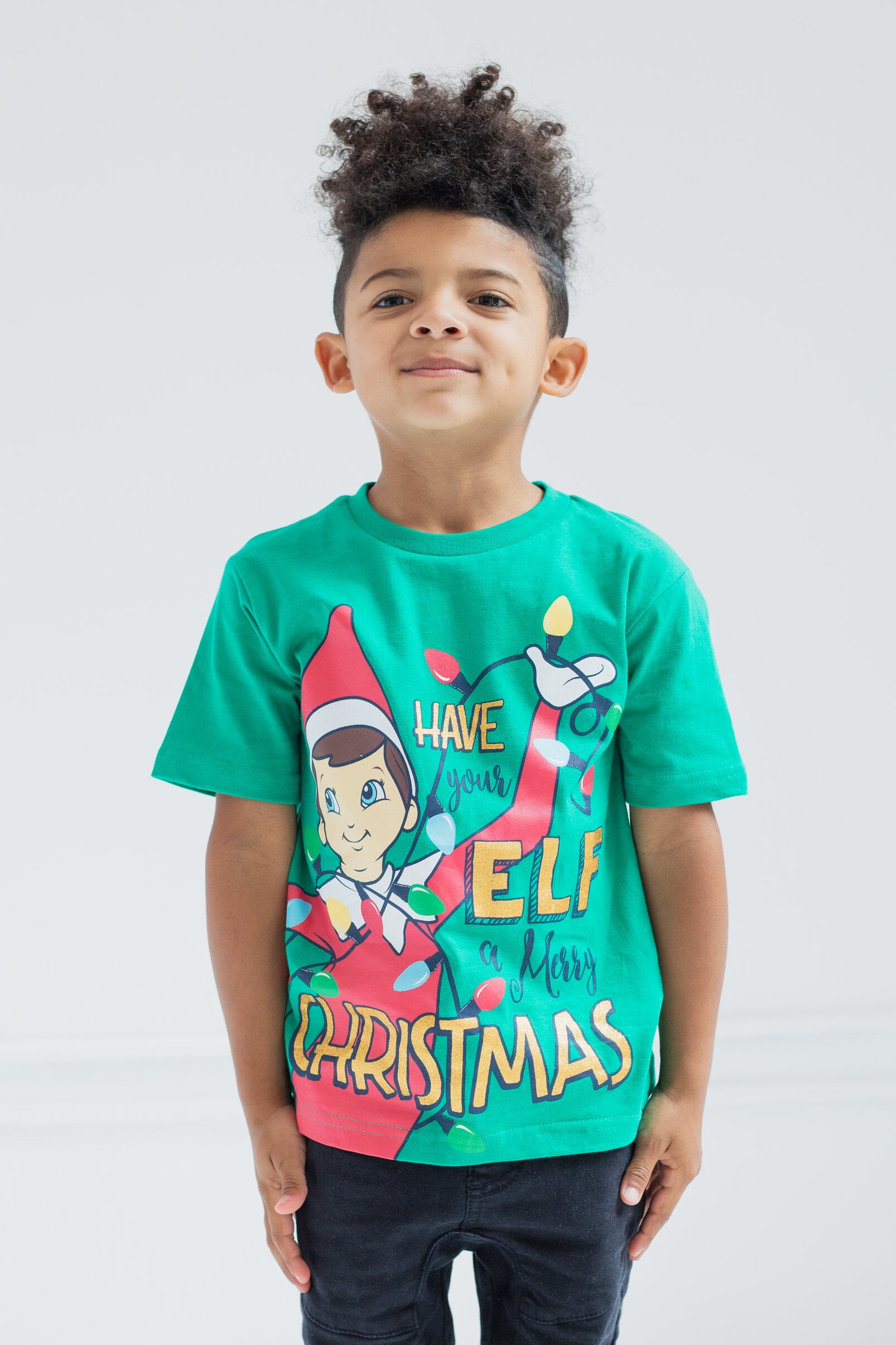 The Elf on the Shelf Christmas Little Boys 2 Pack T-Shirts Red / Green 6