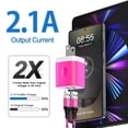 thumbnail image 5 of USB C Block Fast Charging, 2 Pack Dual Port Charger Block with Type C Charging Cable 6FT, USB Charging Block Type C Charger Block Wall Charger Adapter Power Station Compatible for Android, Pink, 5 of 7