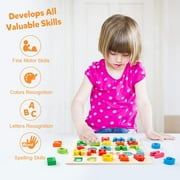 Coogam Wooden Alphabet Puzzle, ABC Letters Sorting Matching Game Educational Early Learning Toy for 3 Year Old
